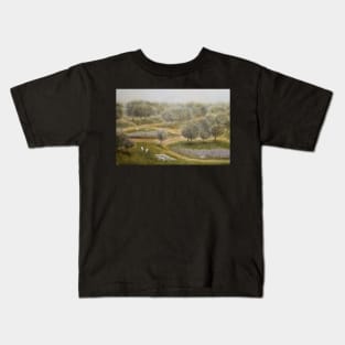Misty Grove (Acrylic On Canvas) Kids T-Shirt